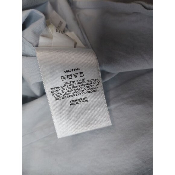 Express Mens Extra Slim Fit Light Blue Dress Shirt L - Picture 5 of 11